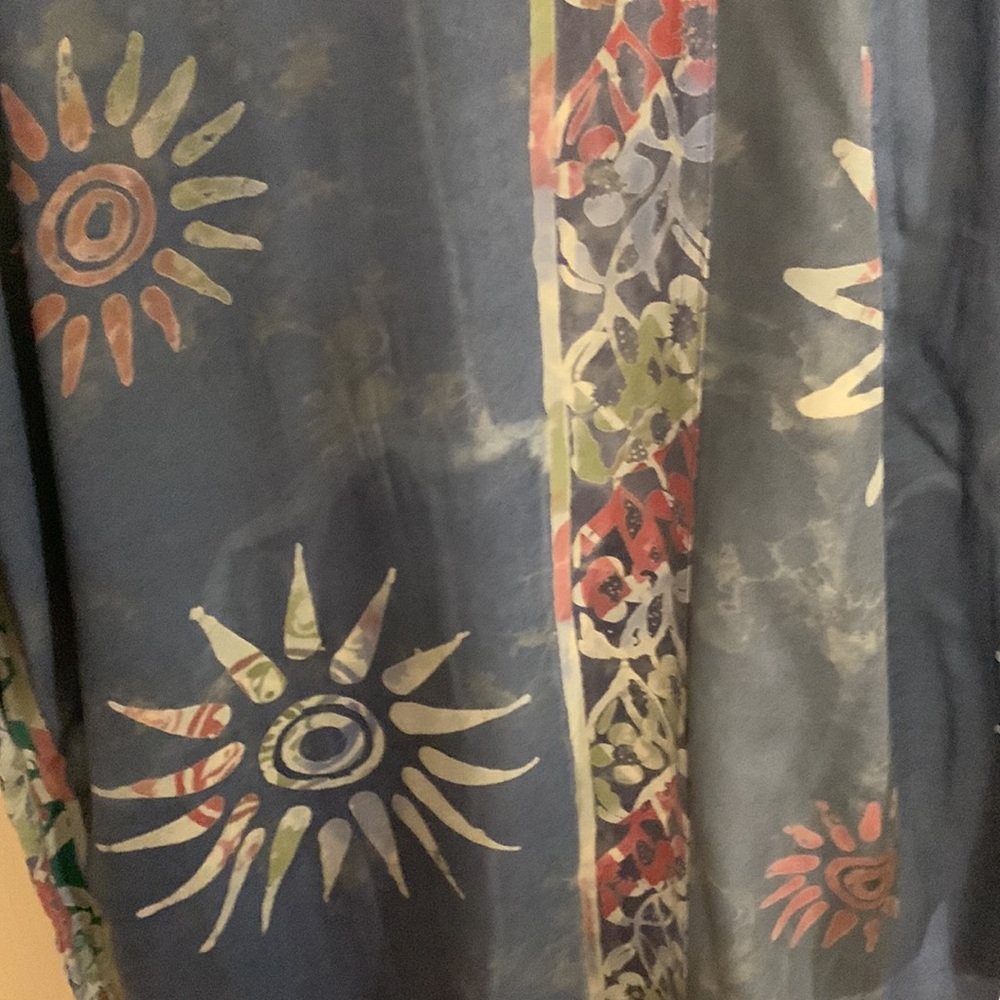 Novica Batik Kimono Rob Midnight Blue OS - Picture 4 of 9